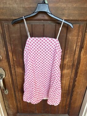 Pink & White Tank Mini Dress, size S